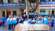 Trường Tiểu học Nam Thanh đón đoàn cán bộ các tỉnh Bắc Lào thực tế tại nhà trường.